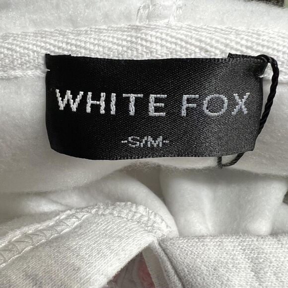 White Fox Hoodie Womens S/M Grey Marle Decade Classics Los Angeles Oversized - Picture 4 of 14